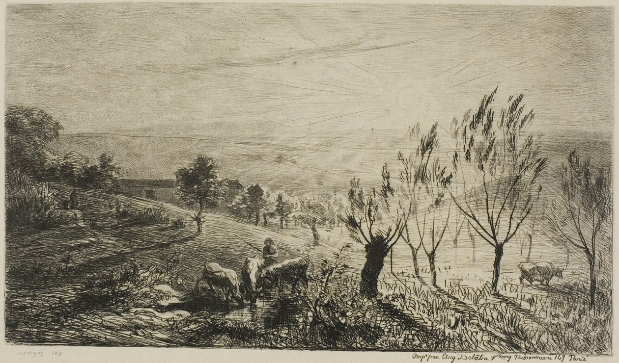 východ slunce od Charles Francois Daubigny