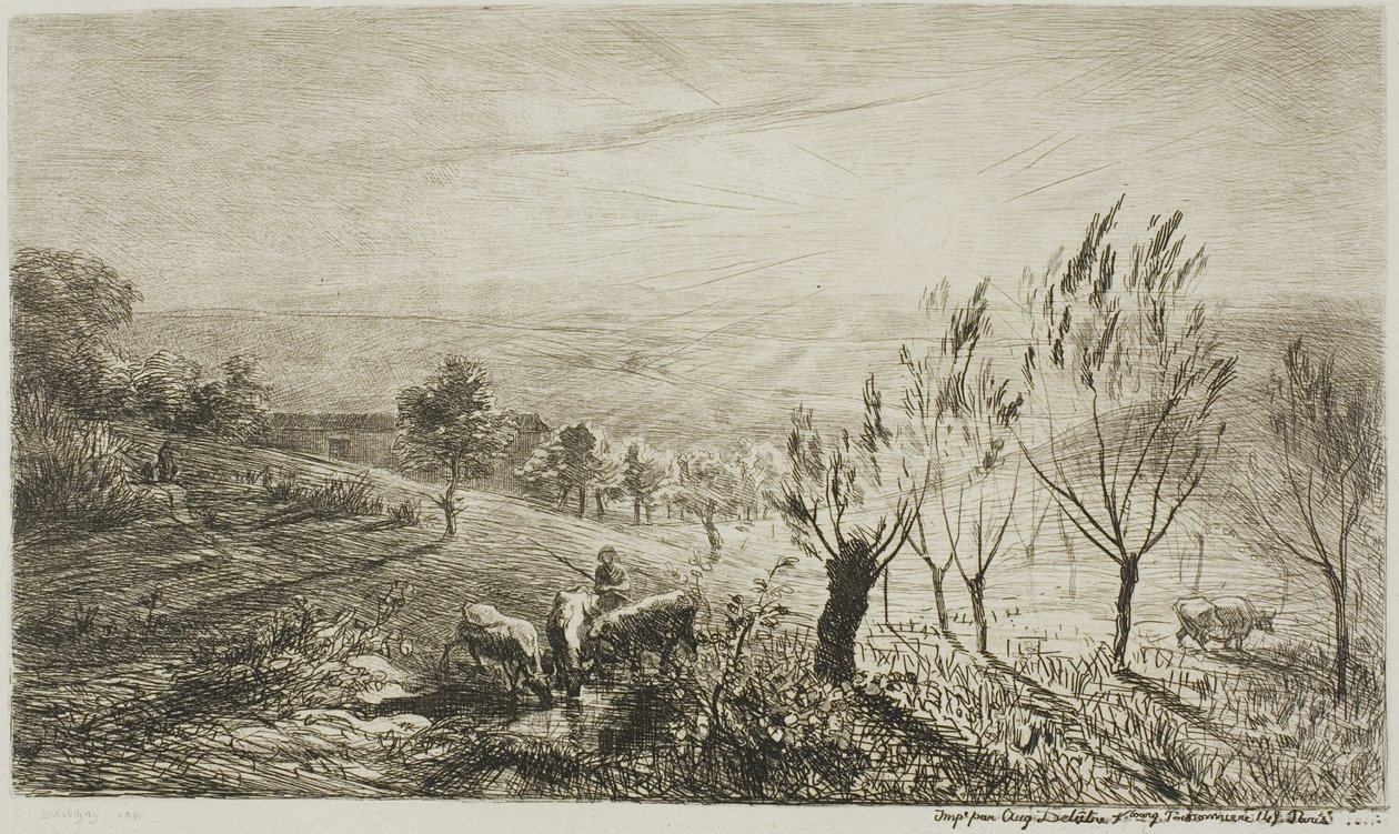 východ slunce od Charles Francois Daubigny