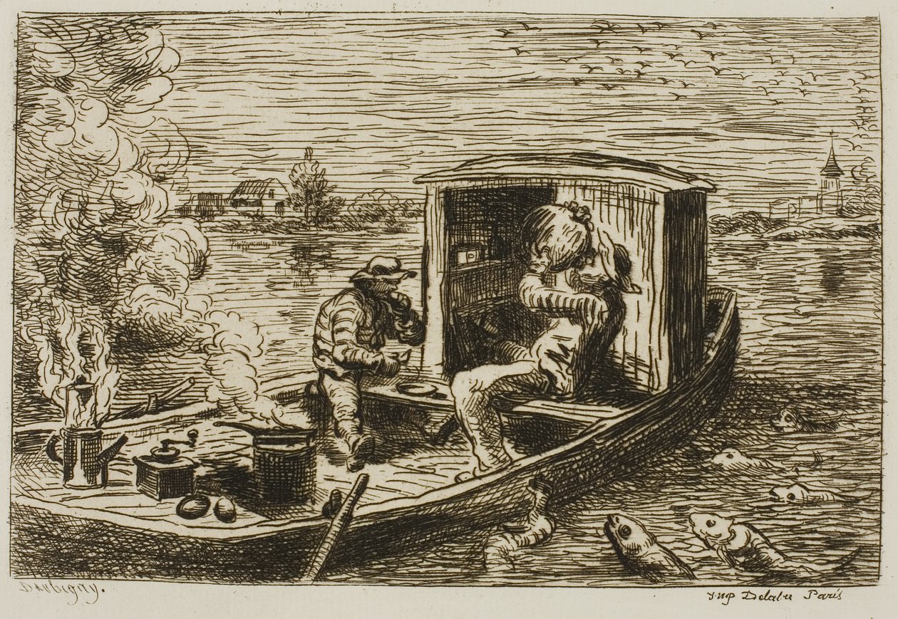 Polykání (jídlo na lodi) od Charles Francois Daubigny