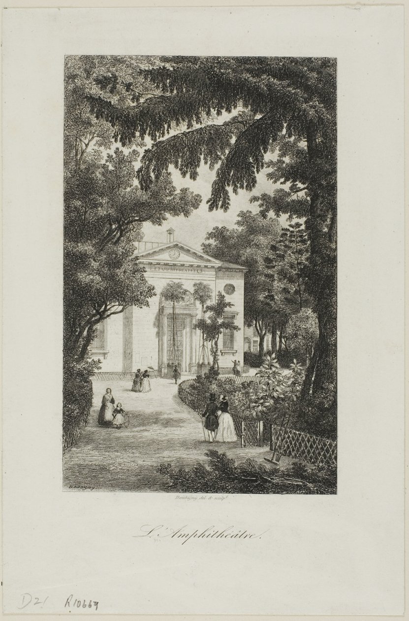 Amfiteátr Jardin des Plantes od Charles Francois Daubigny