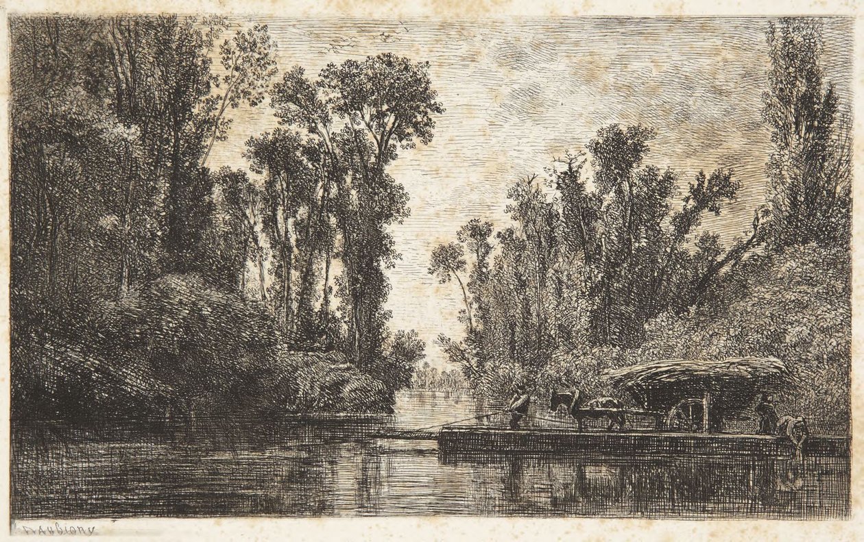Přívoz v Bezons od Charles Francois Daubigny
