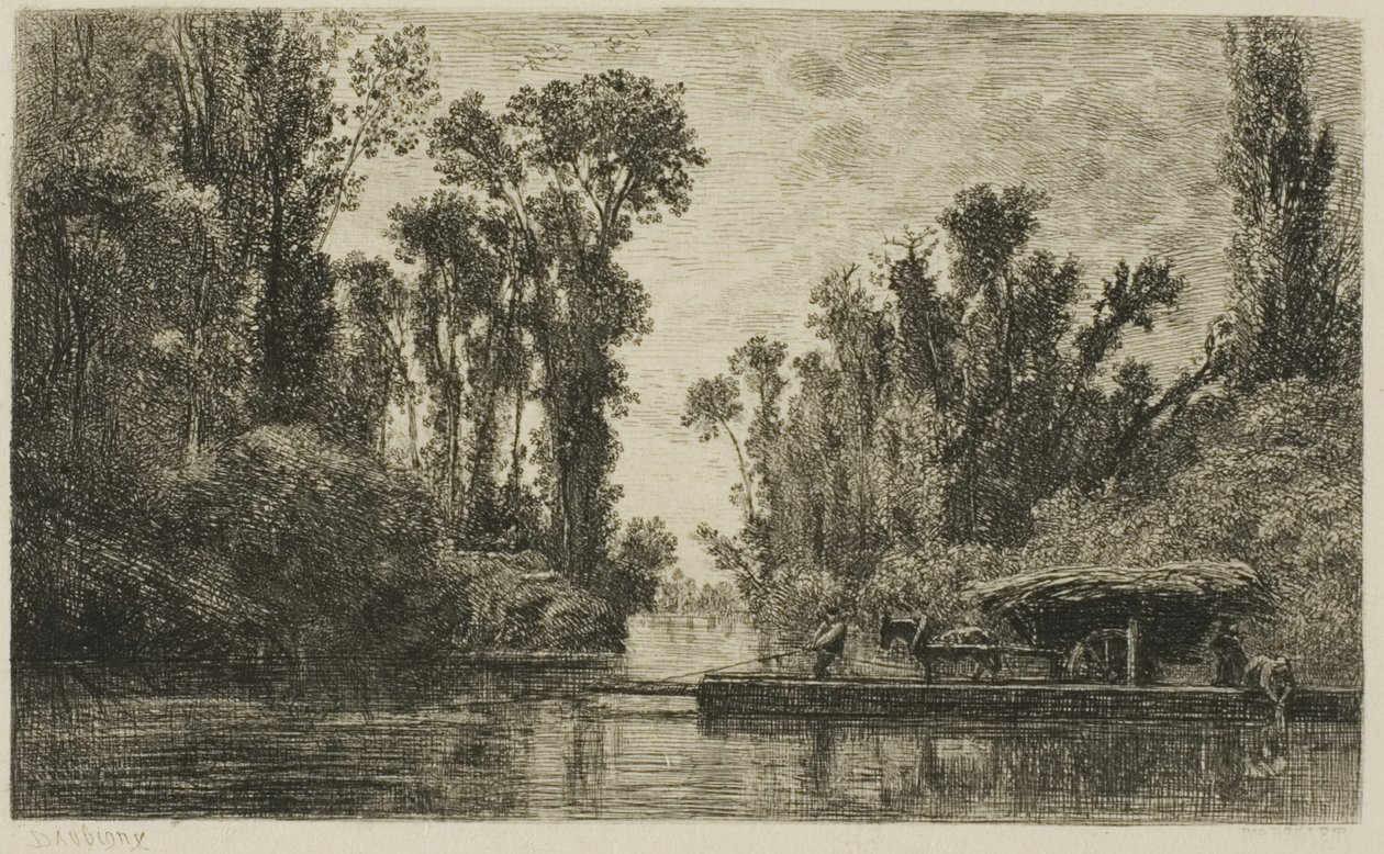 Trajekt Bezons od Charles Francois Daubigny