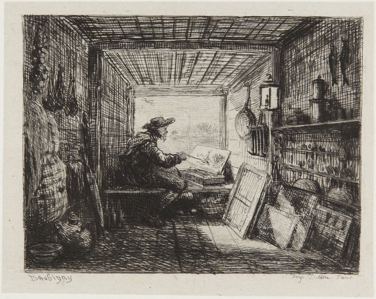Ateliérový člun od Charles Francois Daubigny