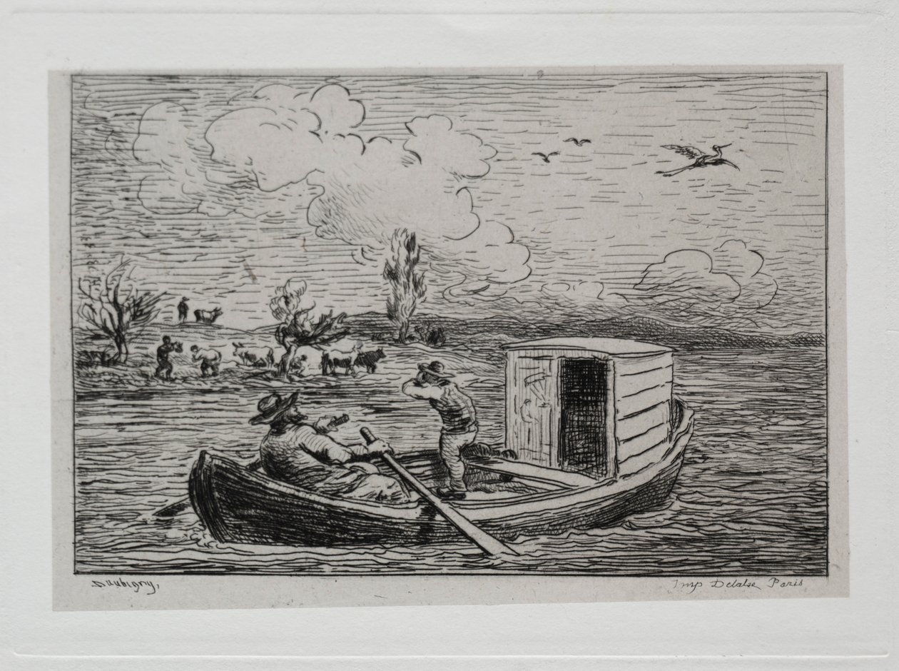 Výlet lodí: Le Mot de Cambronne The Slanging Match, 1861. od Charles Francois Daubigny