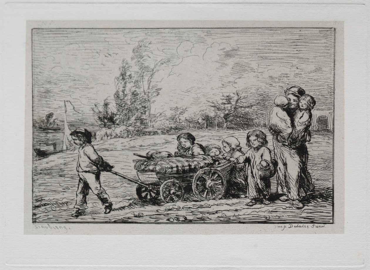 Výlet lodí: Přesun do „Le Botin“ (Nábytek lodi) nebo Přesun na člun od Charles Francois Daubigny