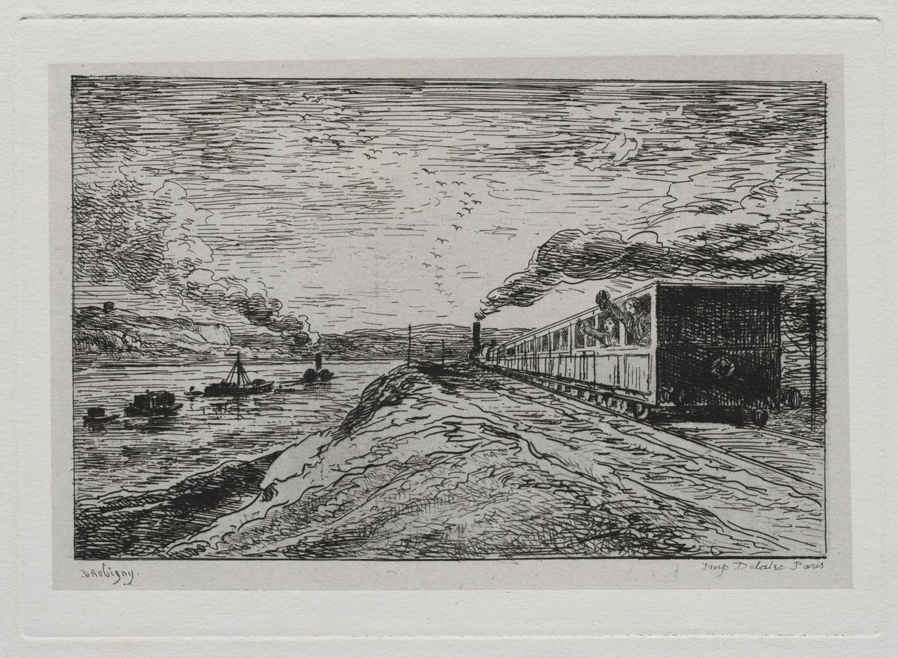 Výlet lodí: Odjezd Návrat, 1861. od Charles Francois Daubigny