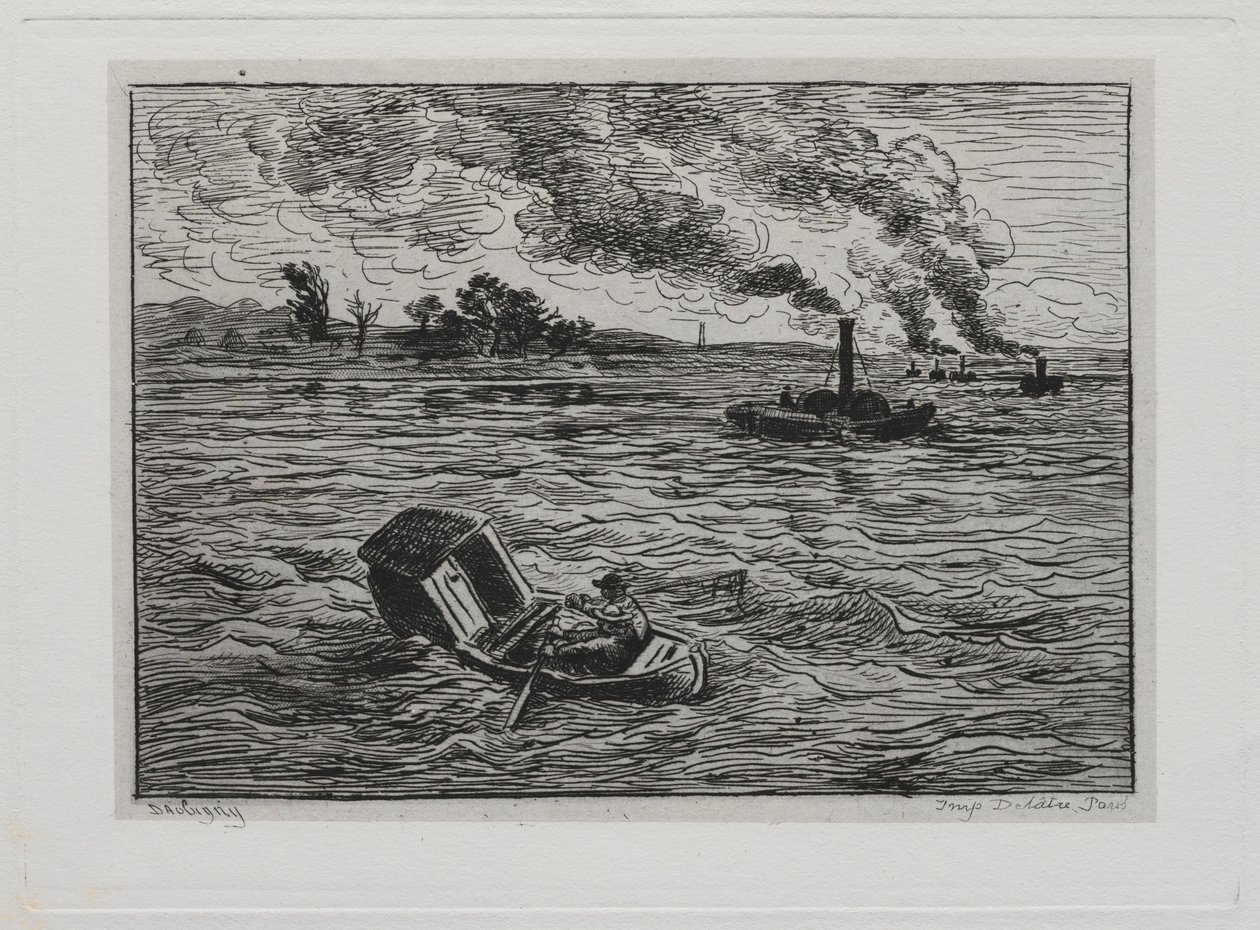 Výlet lodí: Parníky aneb Pozor na parníky, 1861. od Charles Francois Daubigny