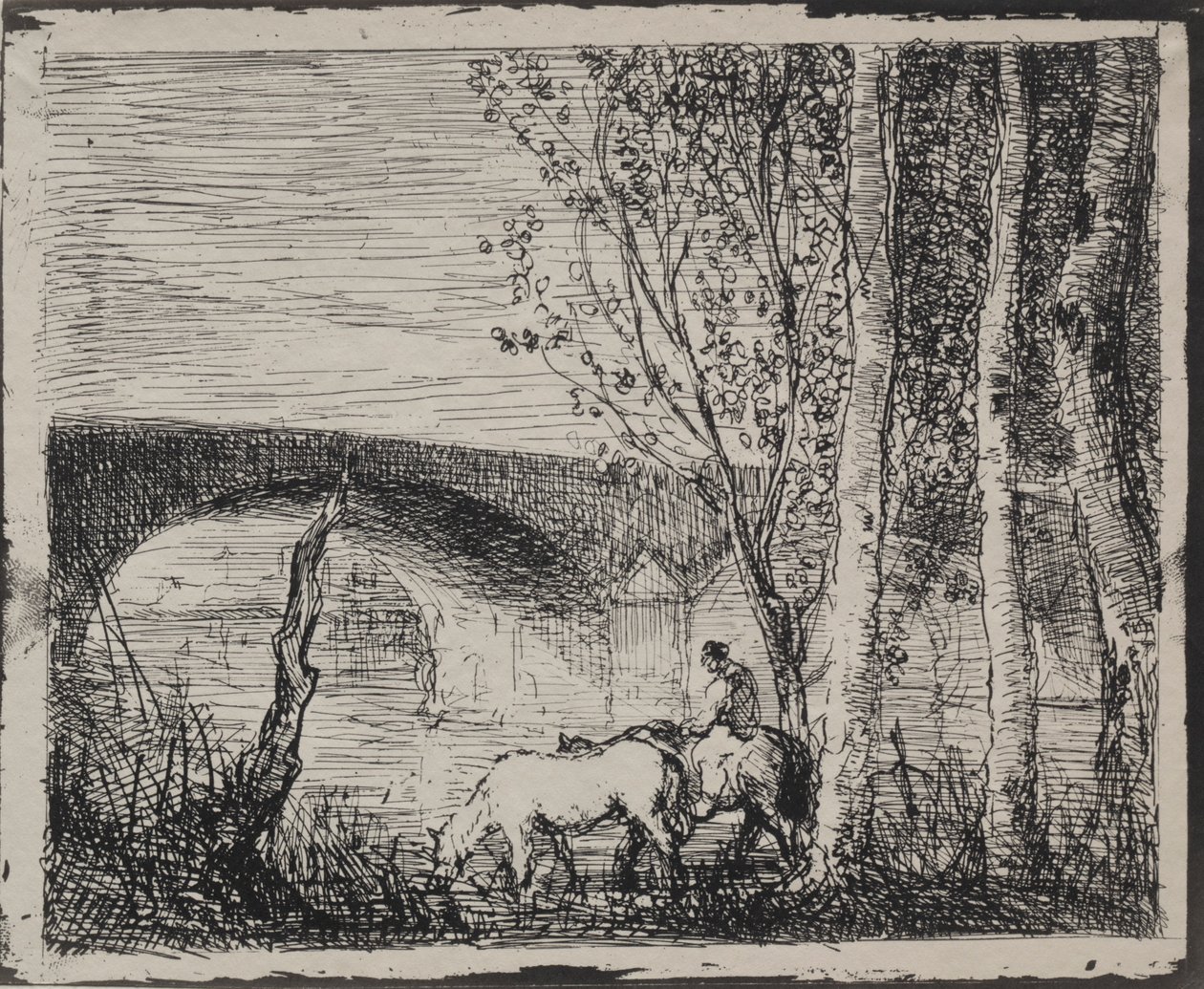 Most, původní otisk 1862, vytištěno v roce 1921. od Charles Francois Daubigny
