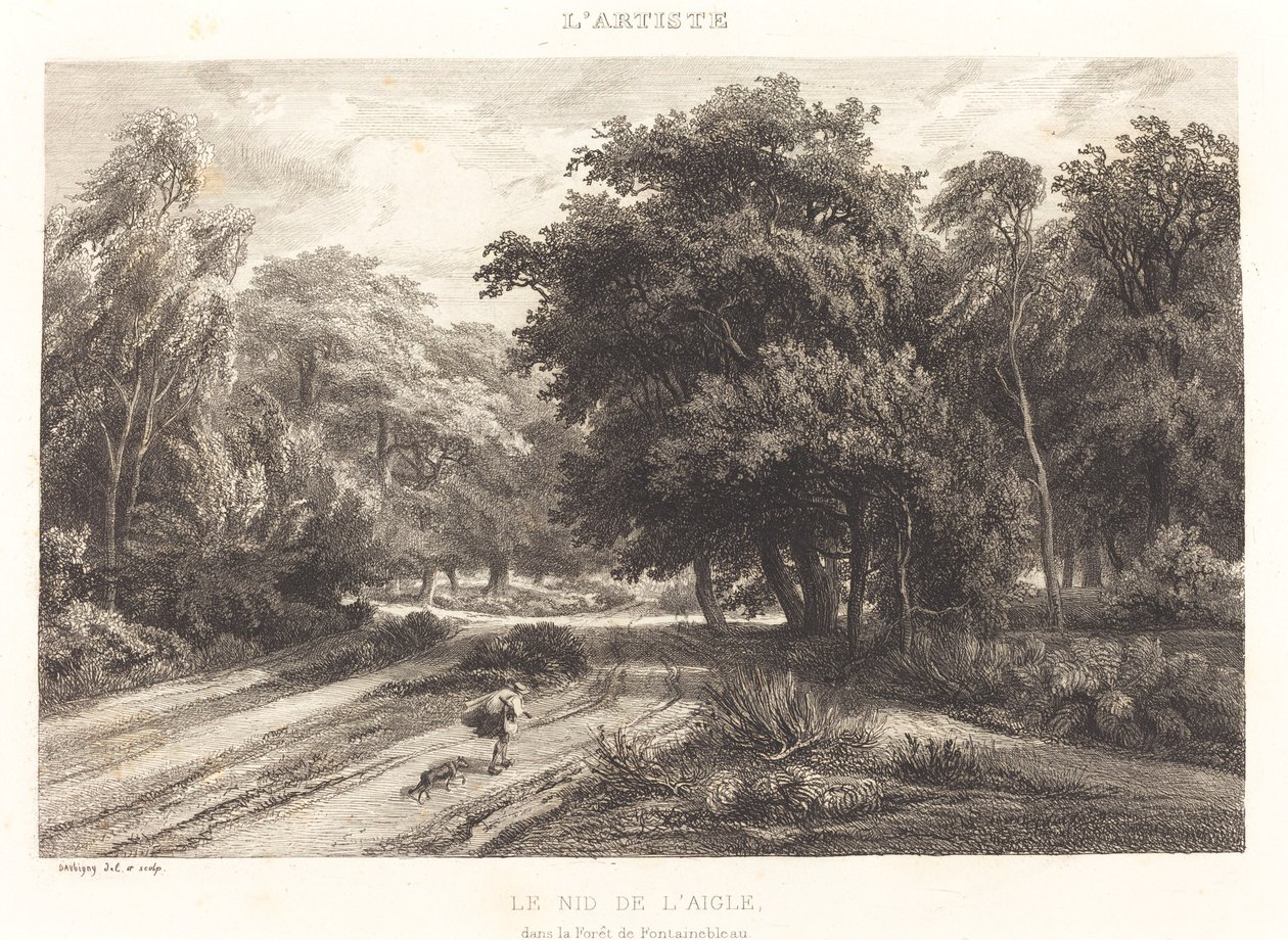 Orlí hnízdo v lese Fontainebleau (Le nid de l