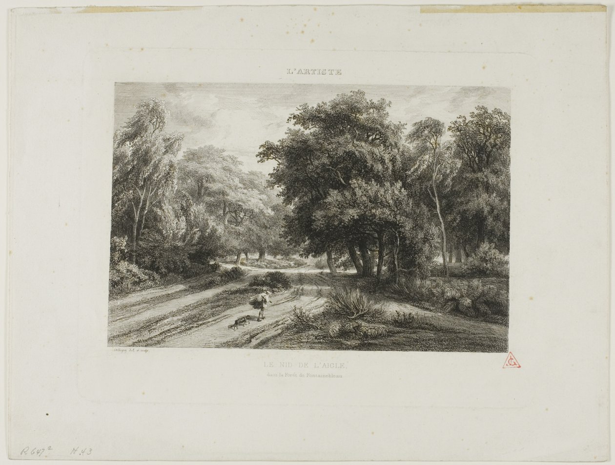 Orlí hnízdo v lese Fontainebleau od Charles Francois Daubigny