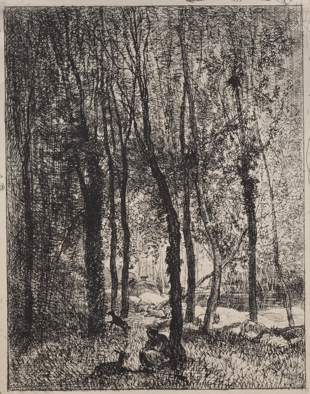Pastýřka koz od Charles Francois Daubigny