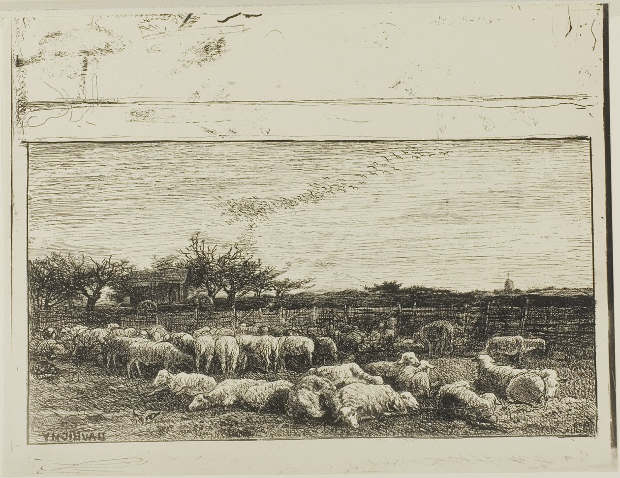 Velký ovčín od Charles Francois Daubigny