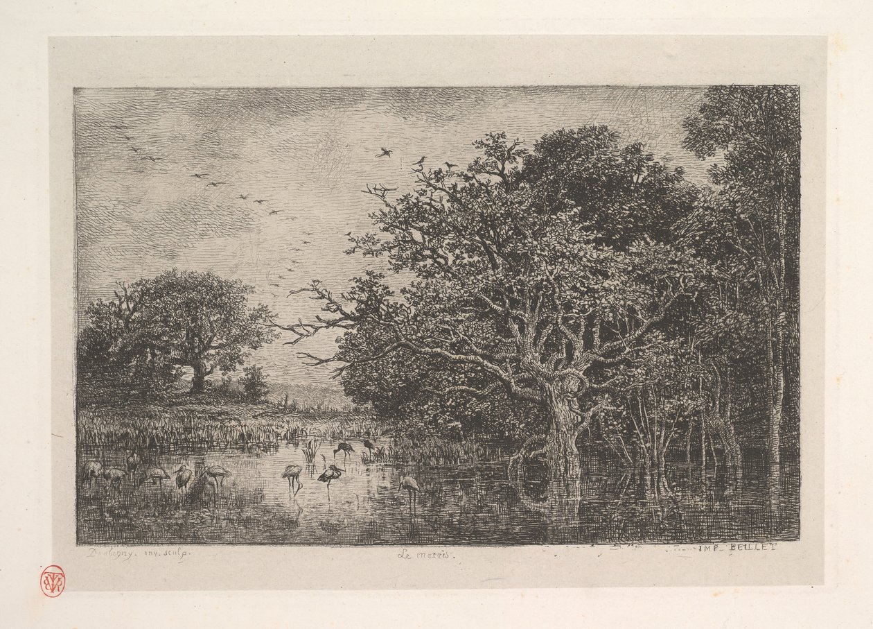 The Marshes, 1851. od Charles Francois Daubigny
