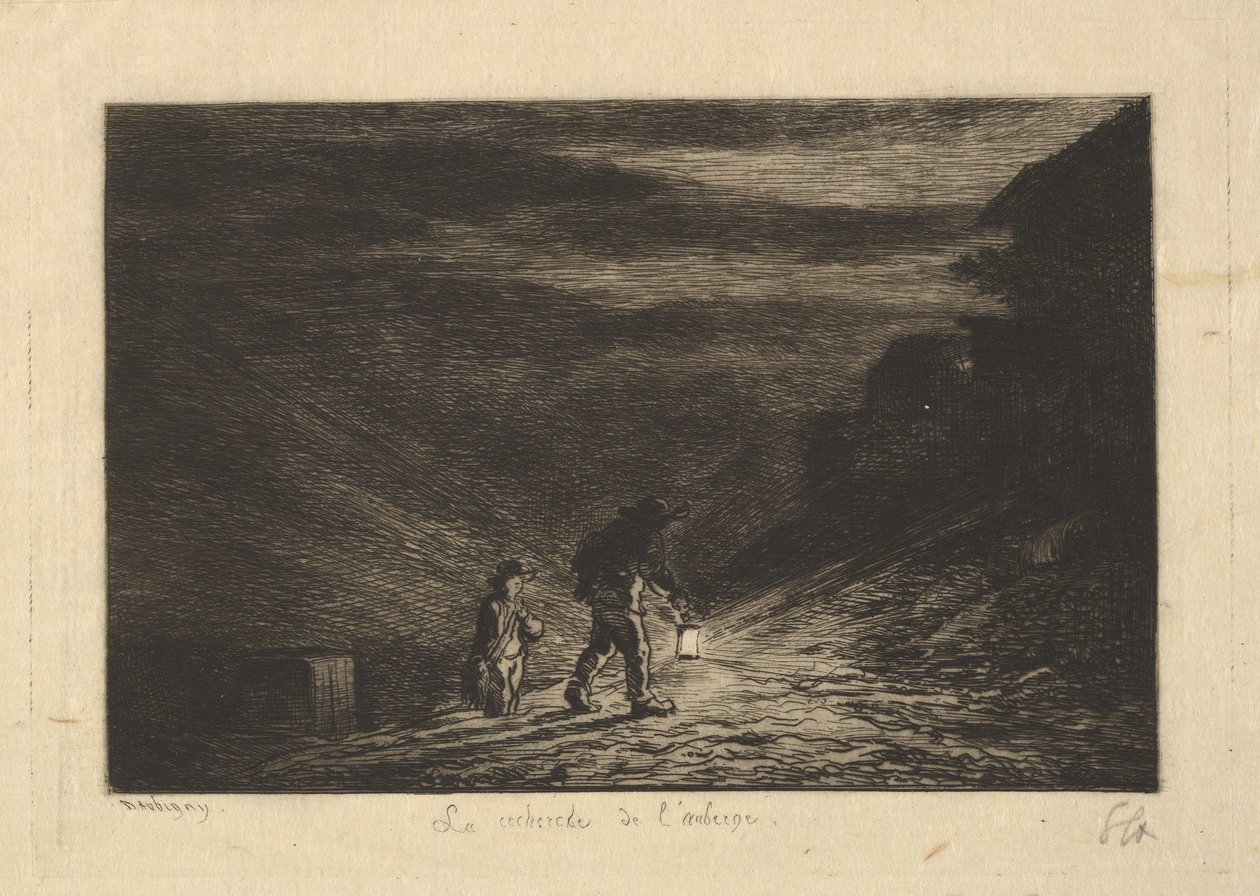 Hledání hostince, 1861. od Charles Francois Daubigny