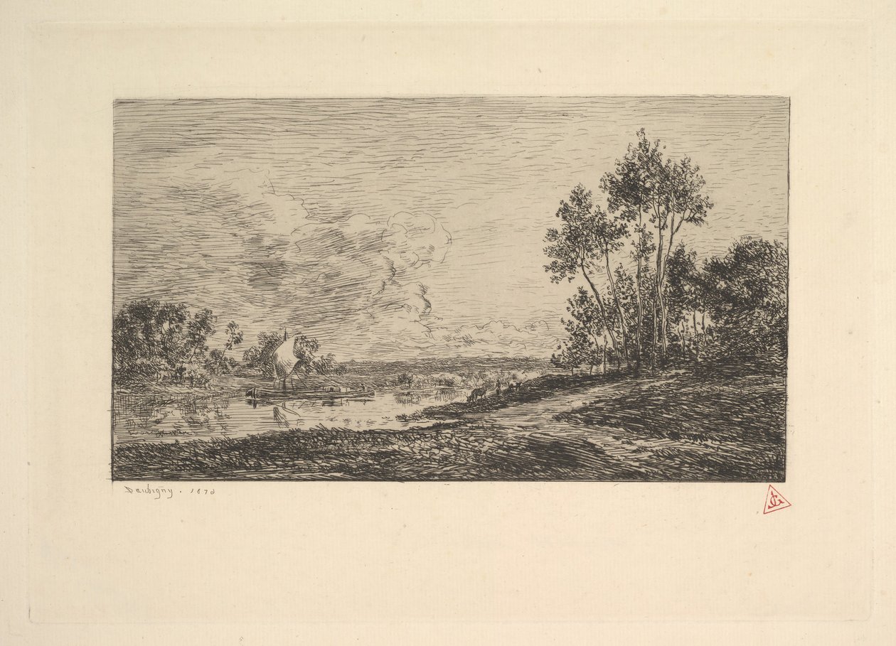 Seina v Port-Maurin, 1870. od Charles Francois Daubigny