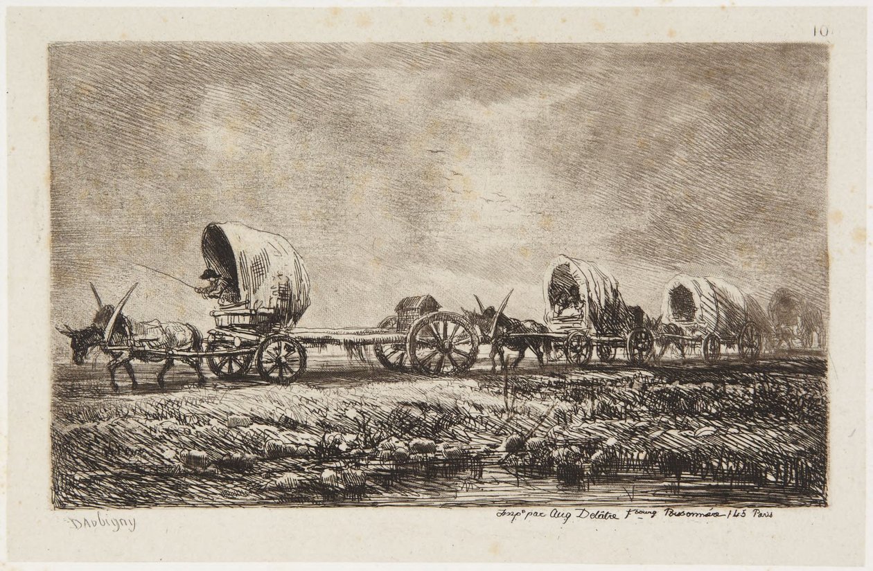 „Vozy“ (Delteil 76) od Charles Francois Daubigny