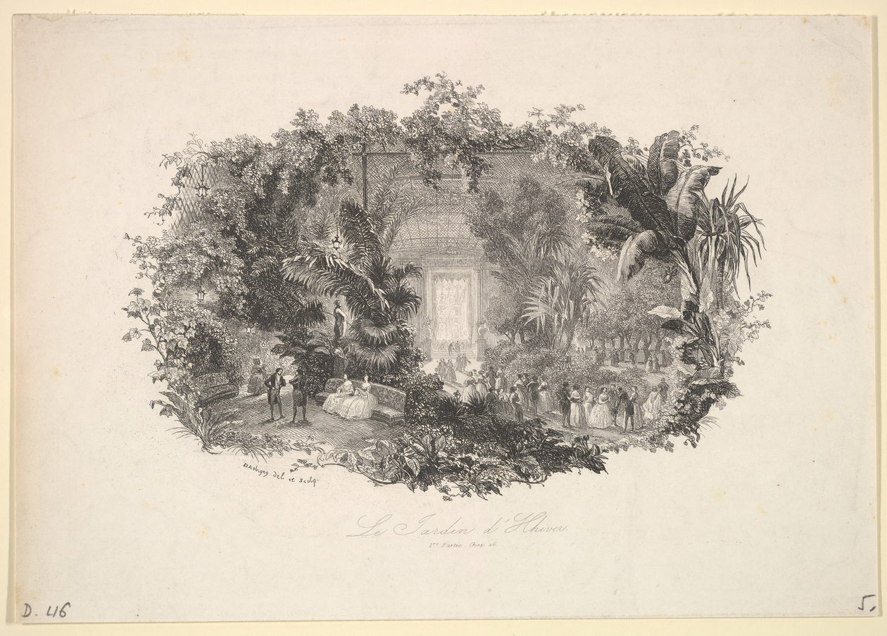 Zimní zahrada, 1843. od Charles Francois Daubigny