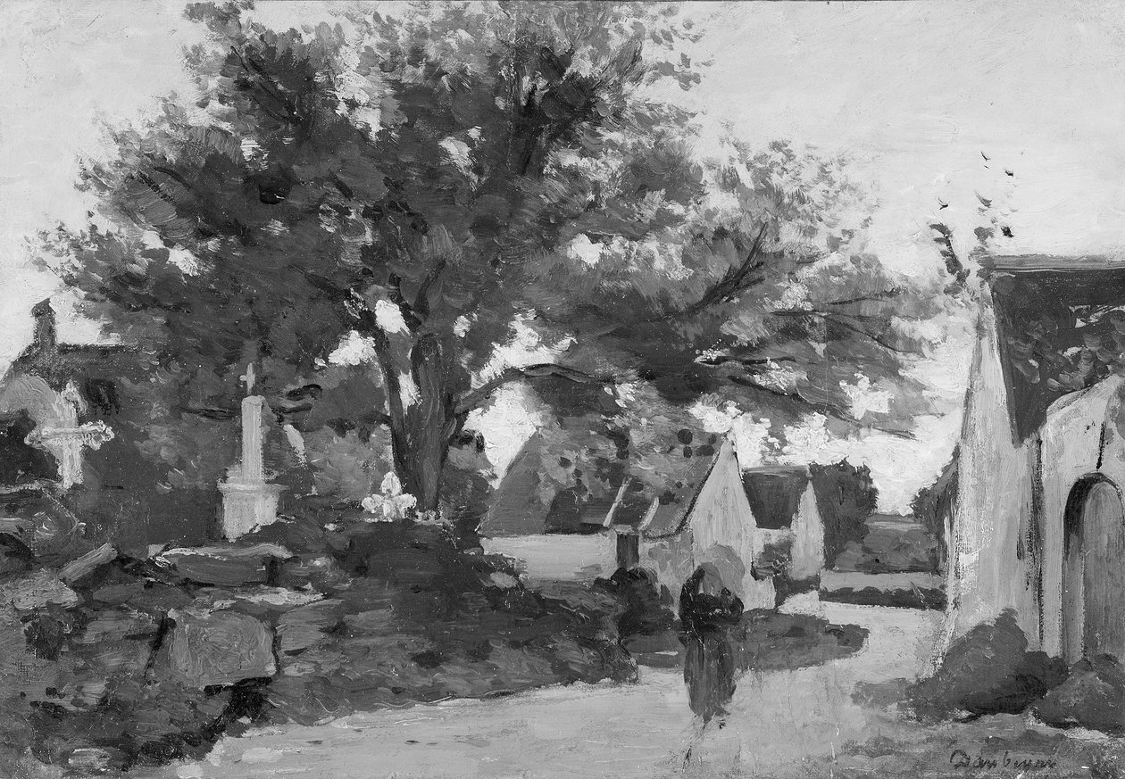 Vesnice v Bretani od Charles Francois Daubigny