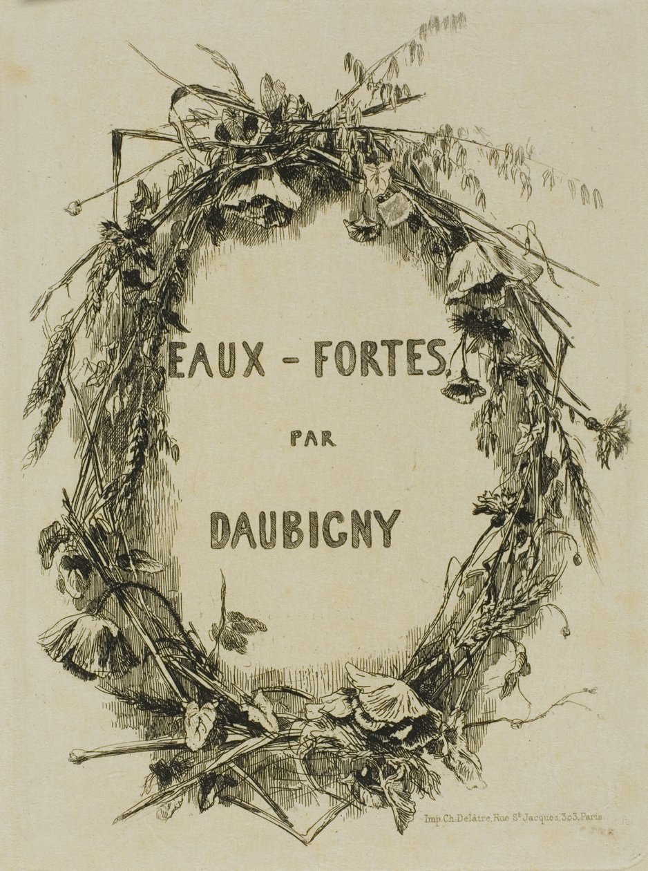 Věnec z divokých květin, Frontispiece od Charles Francois Daubigny
