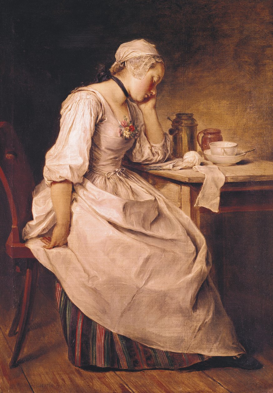 Mladá žena Spící od Charles Francois Hutin