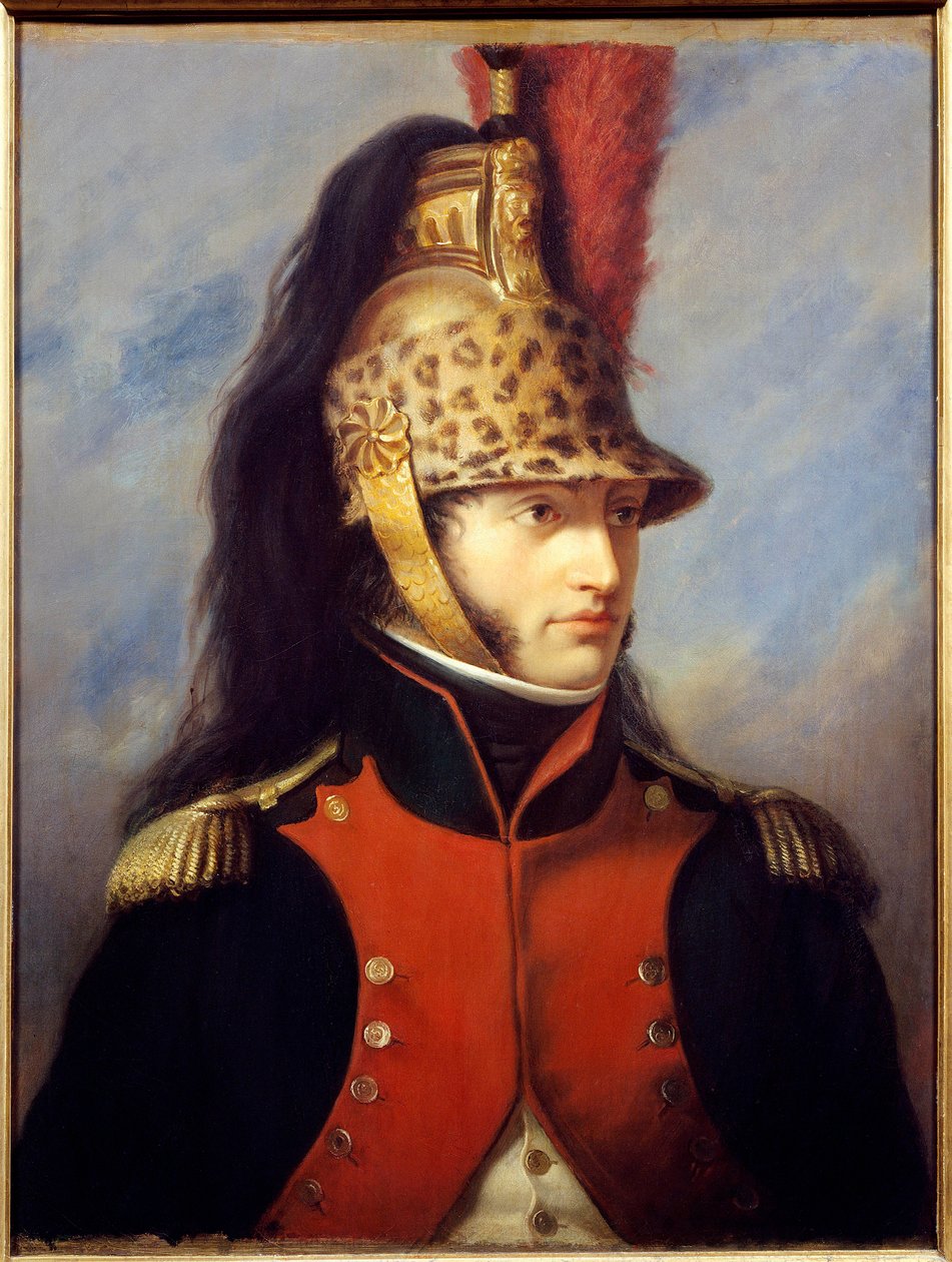 Portrét Ludvíka Bonaparta (1778-1846) v uniformě plukovníka 5. pluku draků Obraz Charles Francois Jalabert (1819-1901) 1852 Malmaison musee du chateau - Portrét Ludvíka Bonaparta (1778-1846) v uniformě plukovníka 5. re od Charles François Jalabert