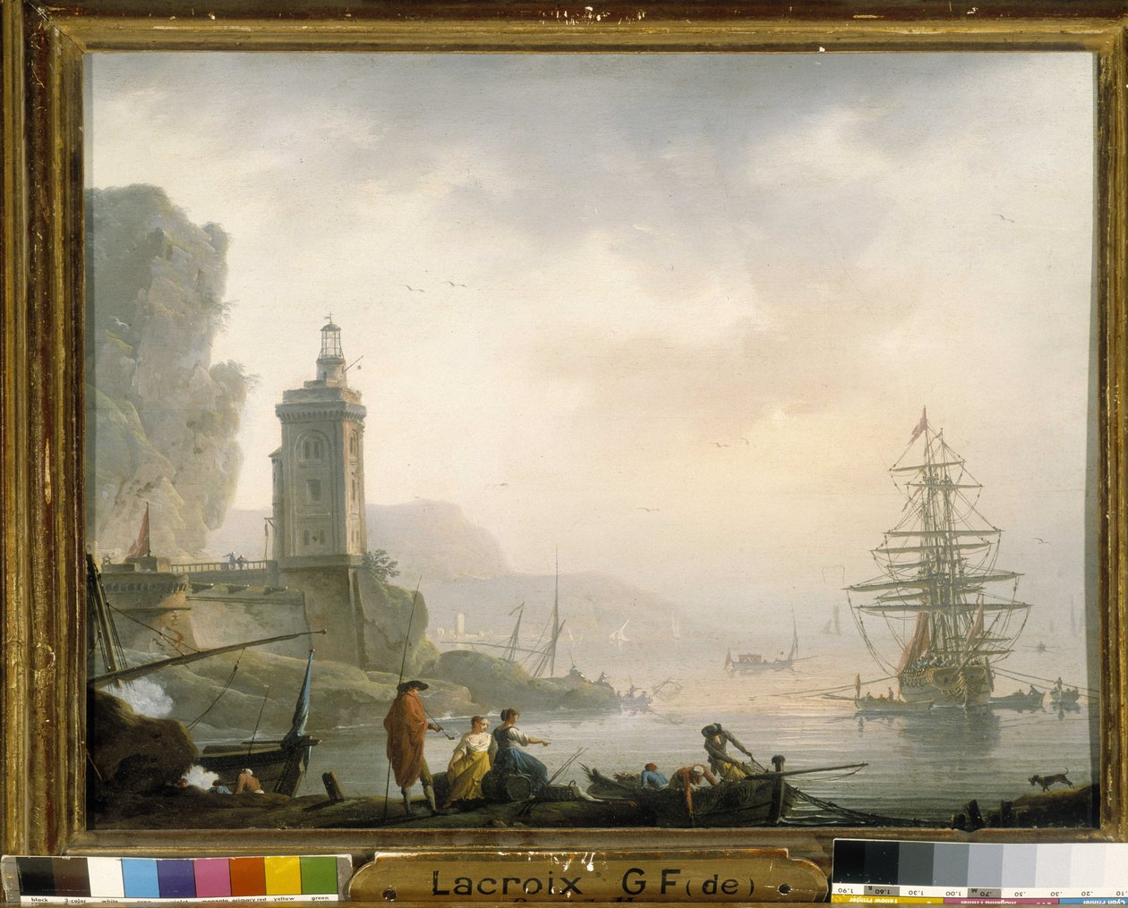 Pobřeží (olej na plátně) od Charles Francois Lacroix de Marseille