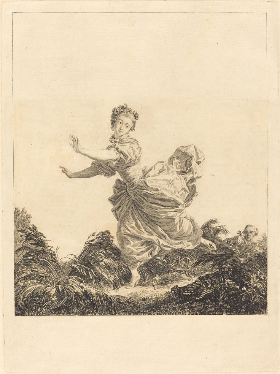 Úmyslné úniky od Charles François Adrien Macret after Jean Honoré Fragonard