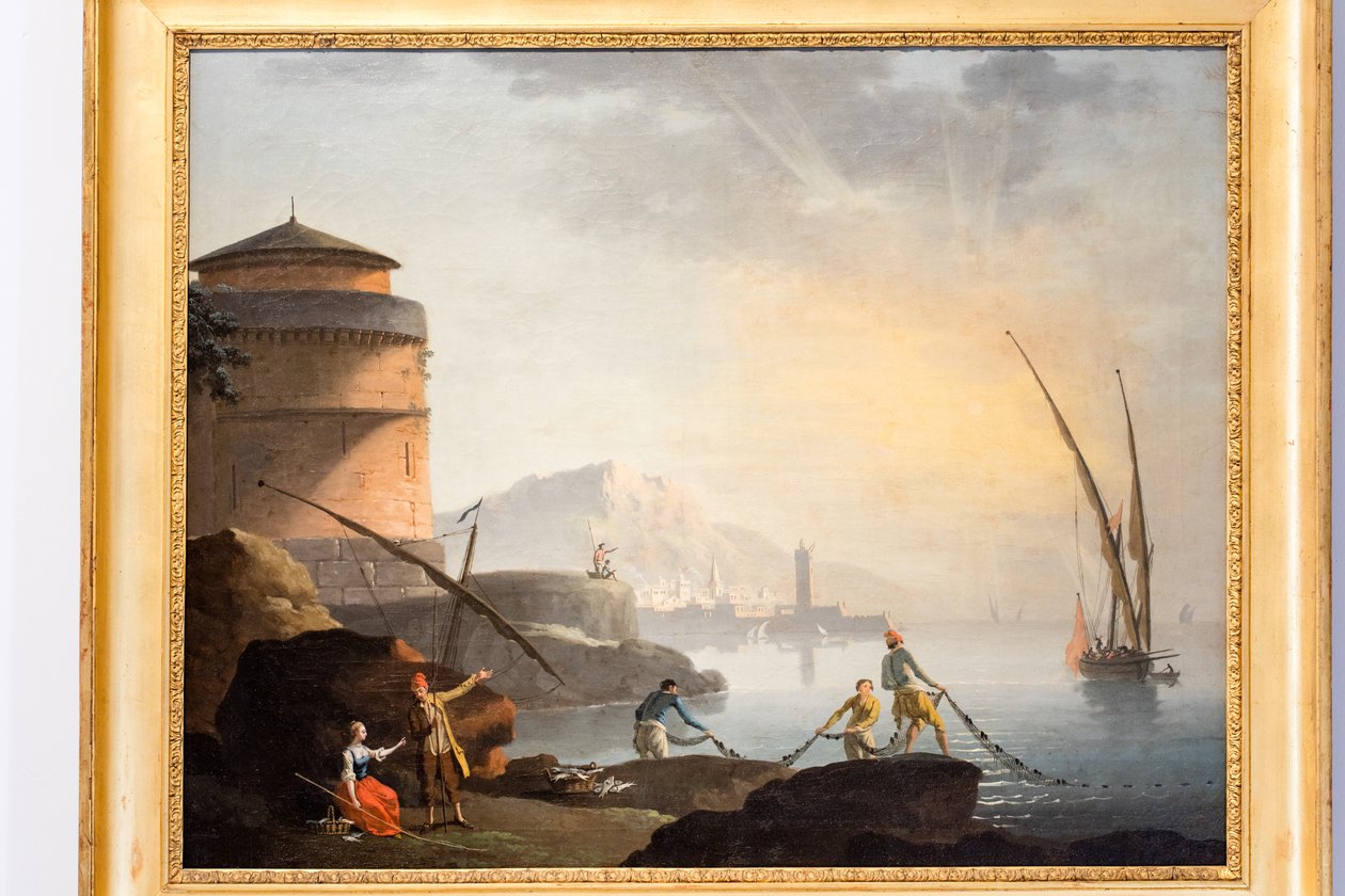 Přímořská krajina od Charles François Grenier de Lacroix