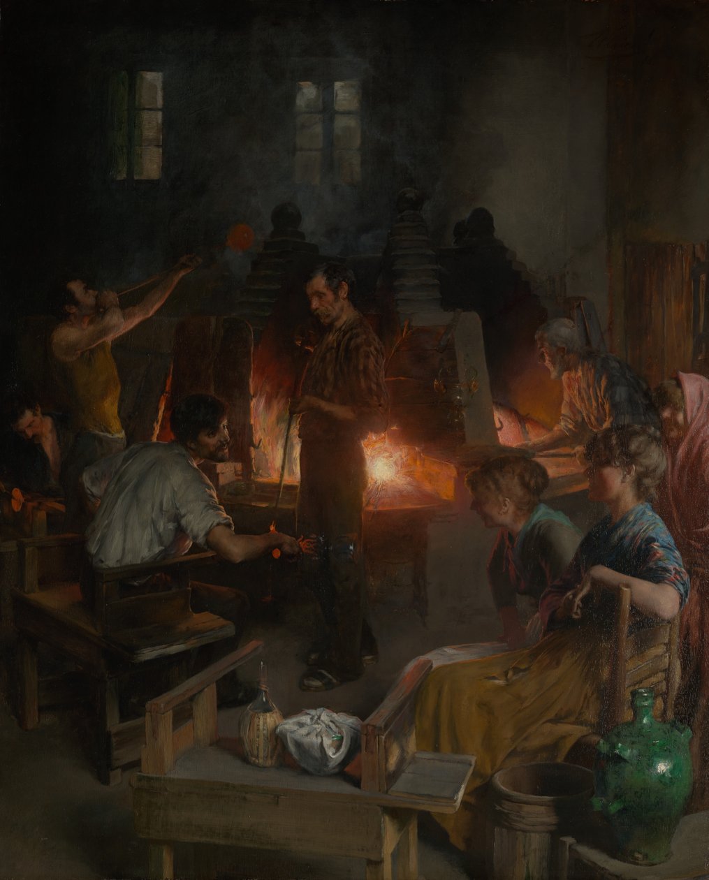 Glass Blowers of Murano, 1886. od Charles Frederic Ulrich