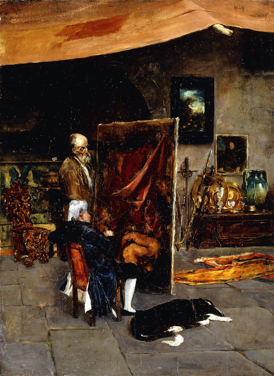 V Umělcově studiu, od Charles Frederic Ulrich