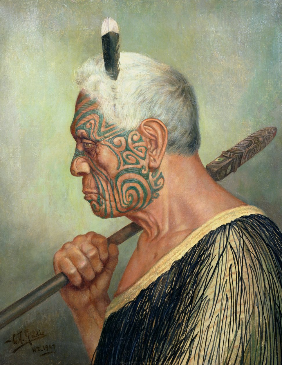 Maorský válečník od Charles Frederick Goldie