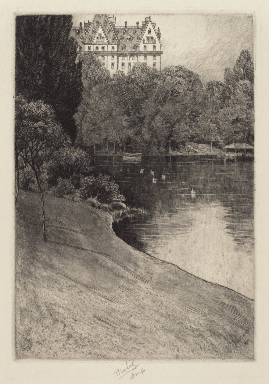 Kousek Central Parku, pravděpodobně 1918. od Charles Frederick William Mielatz