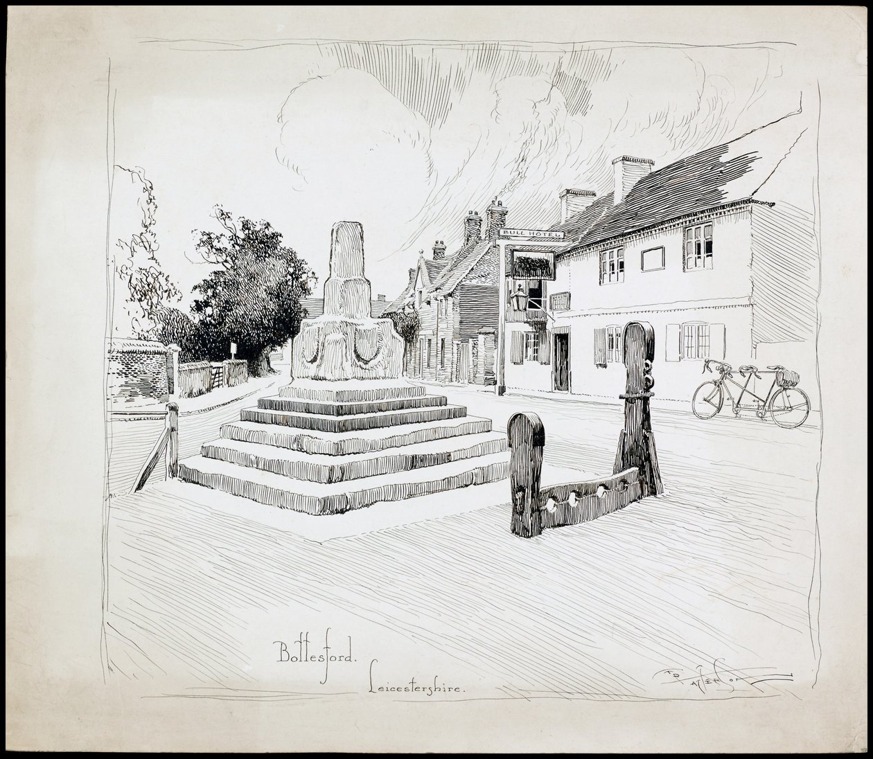 Bottesford Market Cross, Leicestershire, 1892-1933 od Charles George Harper