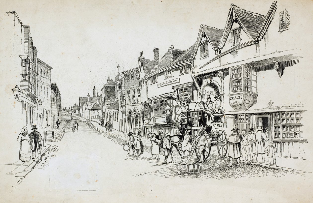 High Street, Canterbury, Kent, 1892-1933 od Charles George Harper