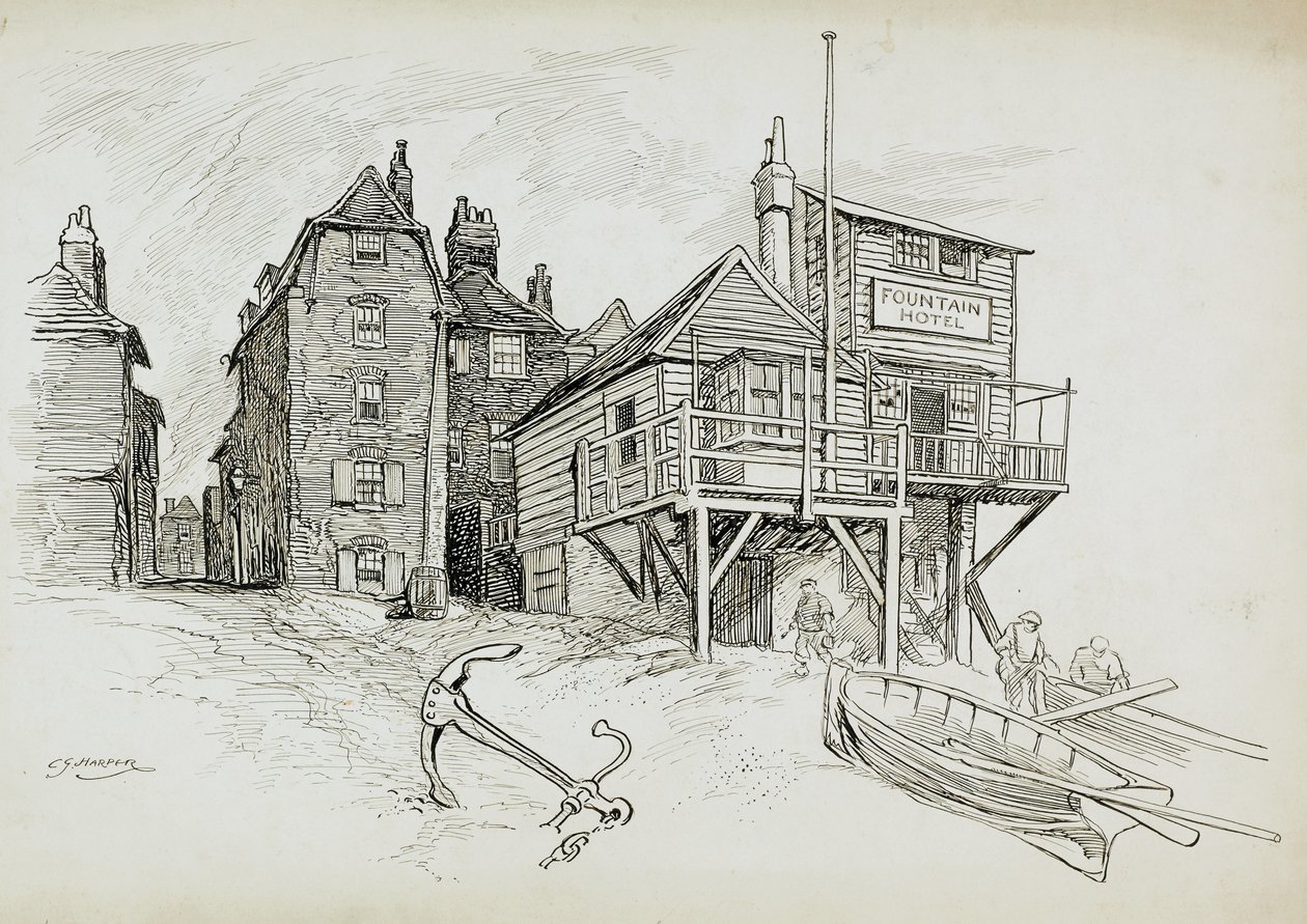 The Fountain Hotel, Deal, Kent, 1892-1933 od Charles George Harper