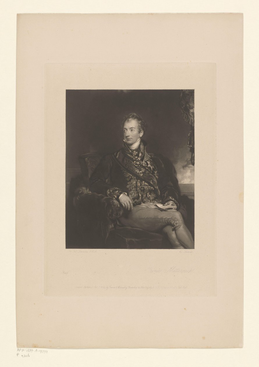 Portrét Klemense od Metternicha Princ Metternich (titul na předmětu) od Charles George Lewis