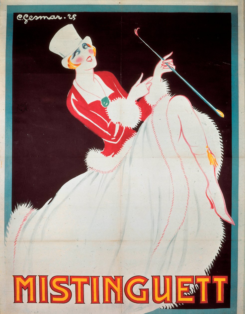 Plakát Mistinguett od Charles Gesmar