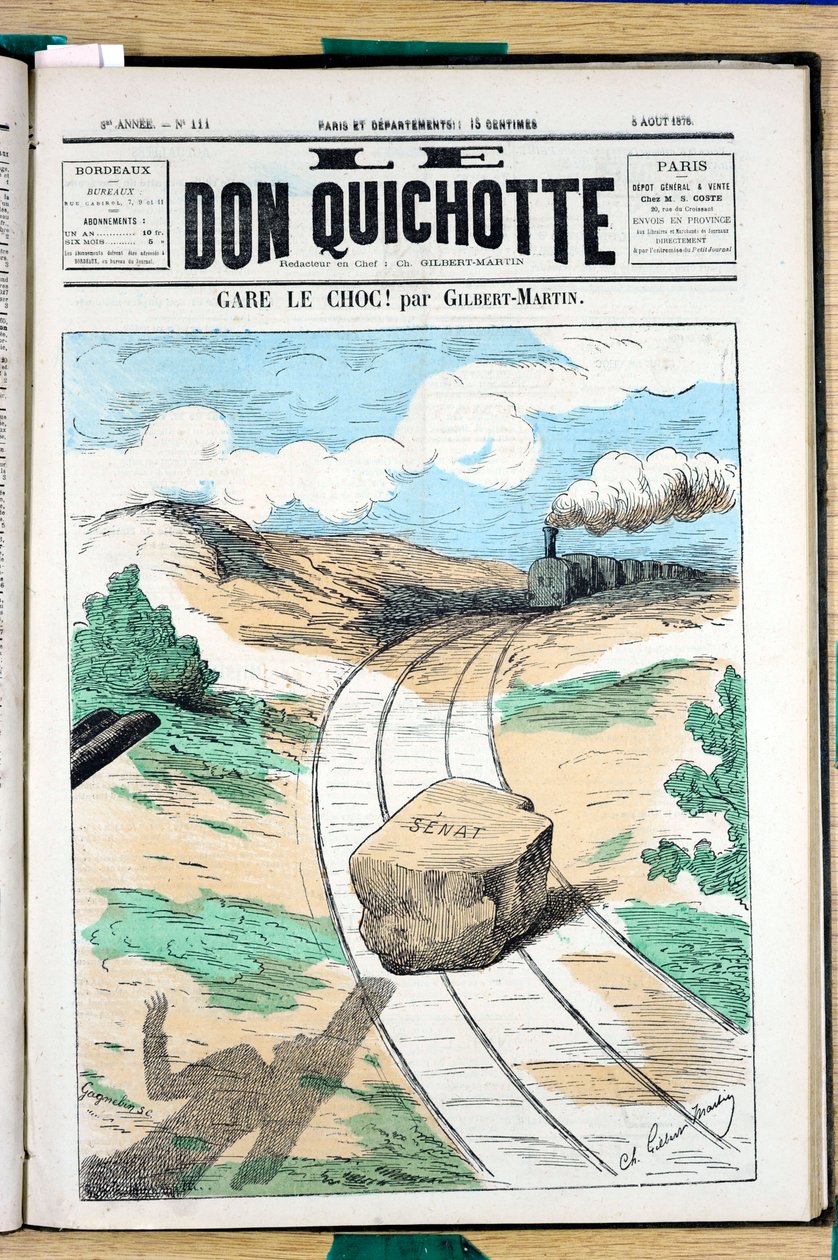 Obálka „Le Don Quijote“, číslo 111, satirická barva od Charles Gilbert Martin