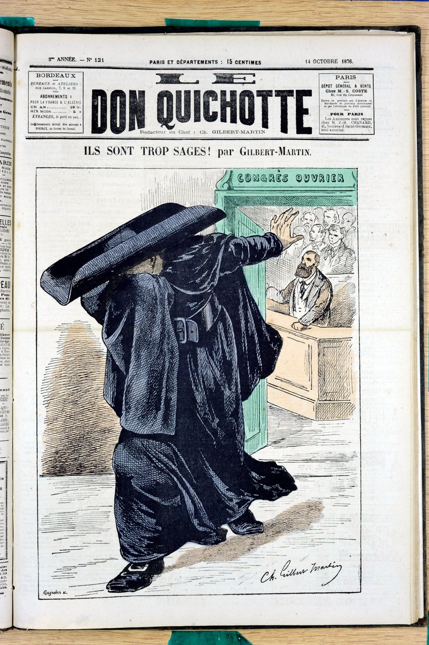 Obálka „Le Don Quijote“, číslo 121, satirická barva od Charles Gilbert Martin