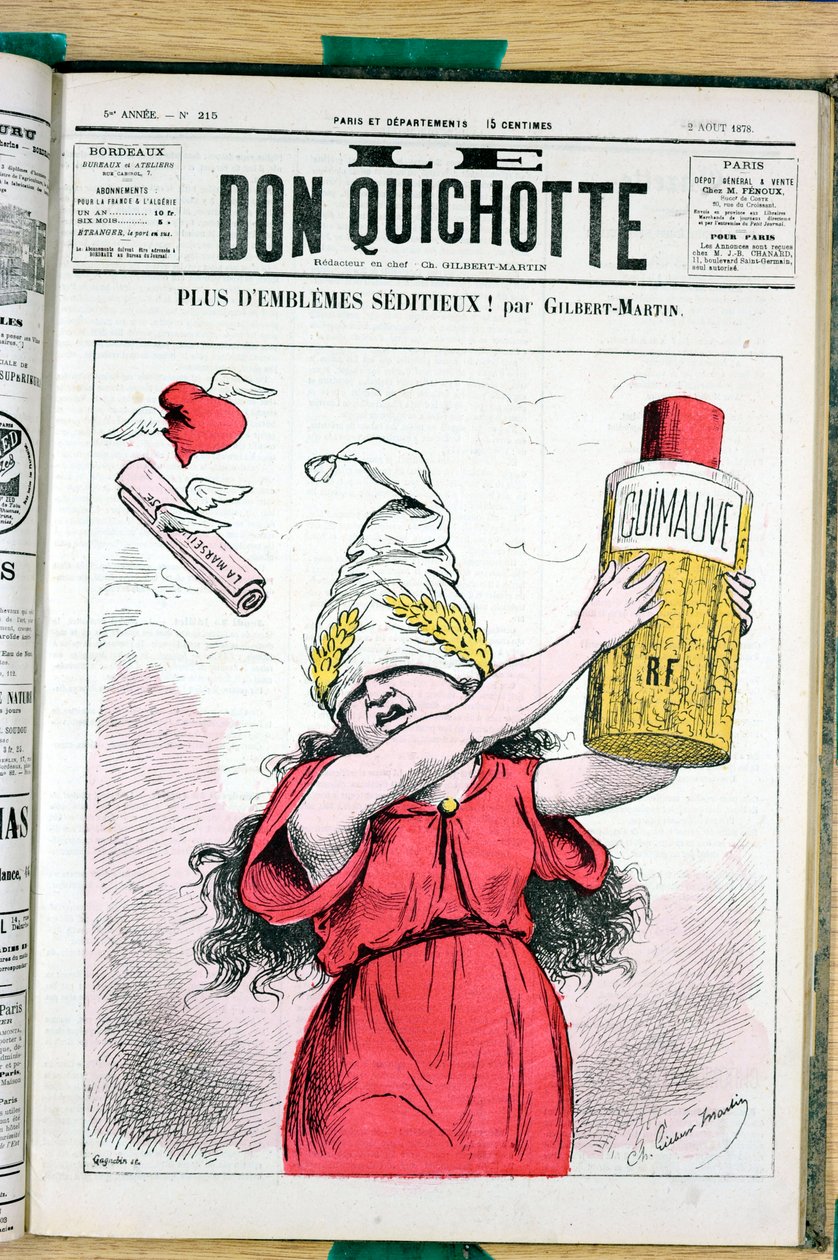 Obálka „“Le Don Quijote“, číslo 215, Satirique en Colours od Charles Gilbert Martin
