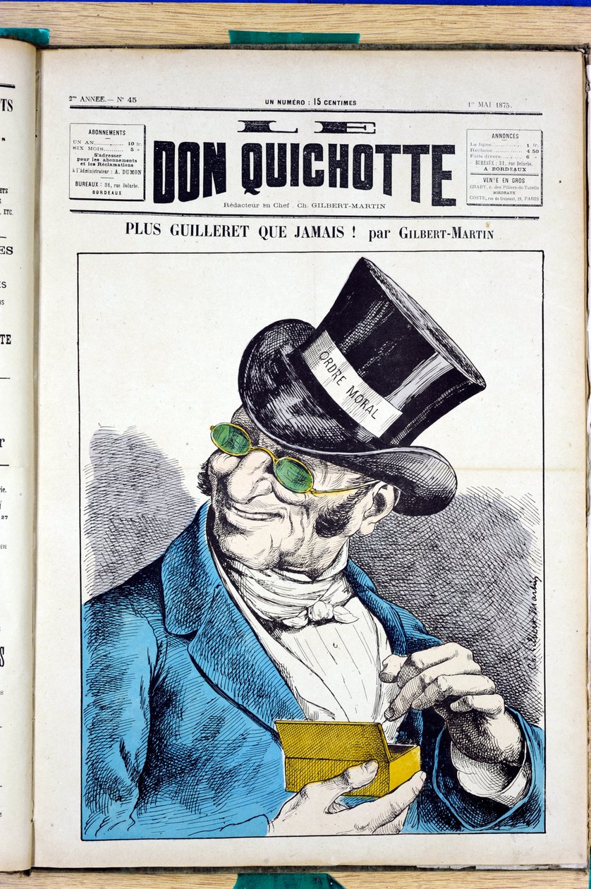 Obálka „“Le Don Quijote“, číslo 45, Satirique en Colours od Charles Gilbert Martin