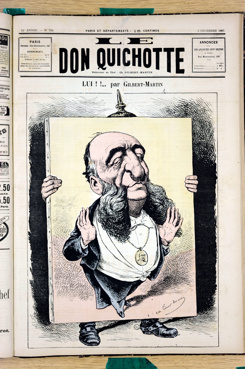 Obálka „Le Don Quijote“, číslo 702, satirická barva od Charles Gilbert Martin