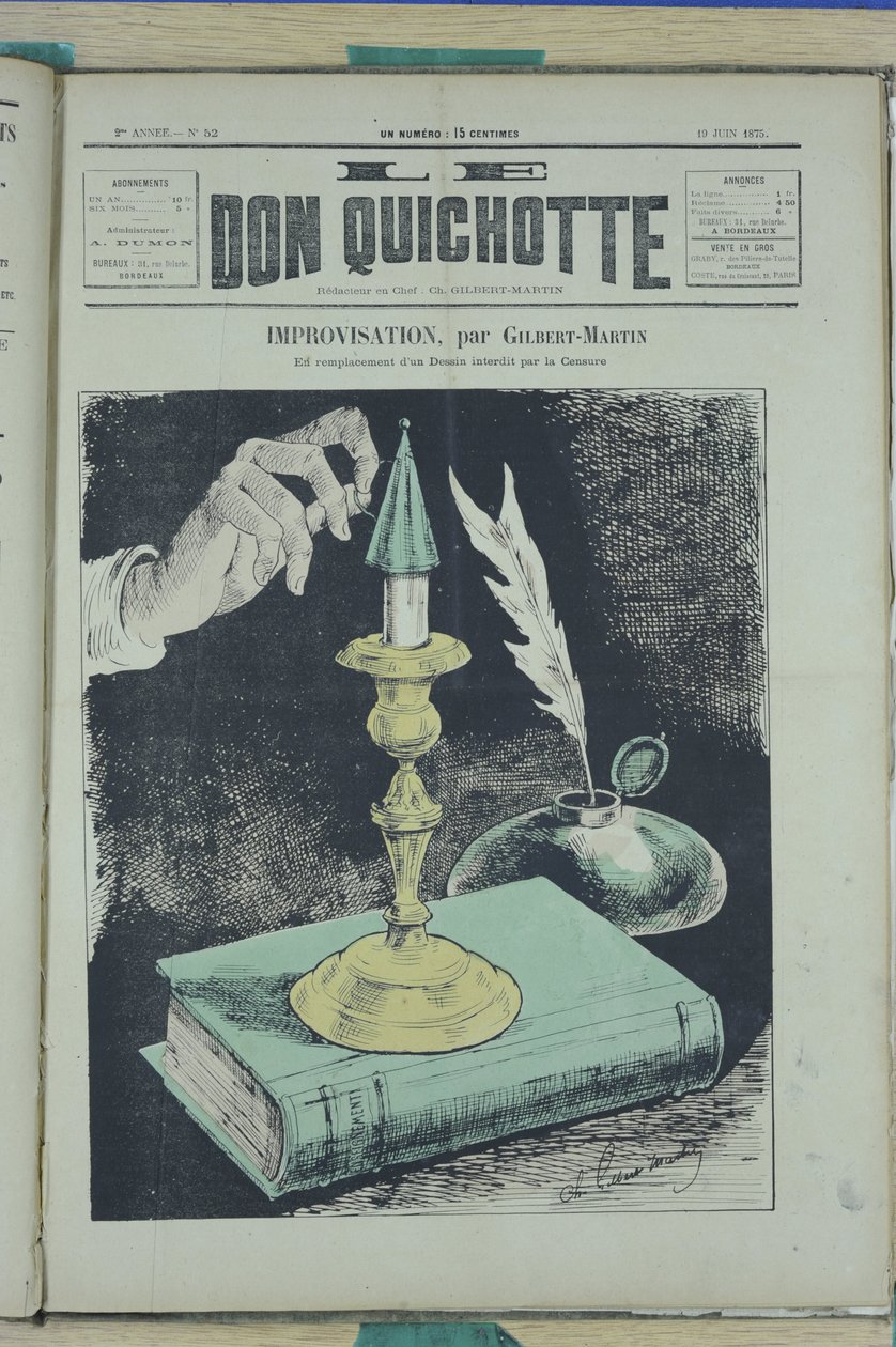 Ilustrace Charles Gilbert-Martin (1839-1905) pro obálku Le Don Quijote, č. 52 od Charles Gilbert Martin