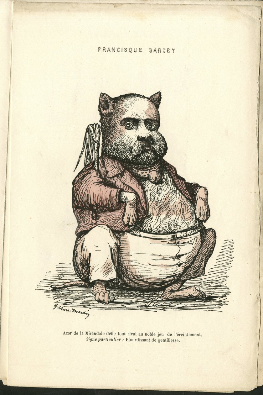 Ilustrace Charlese Gilberta-Martina (1839-1905) v knize "Contemporary Grimaces". od Charles Gilbert Martin