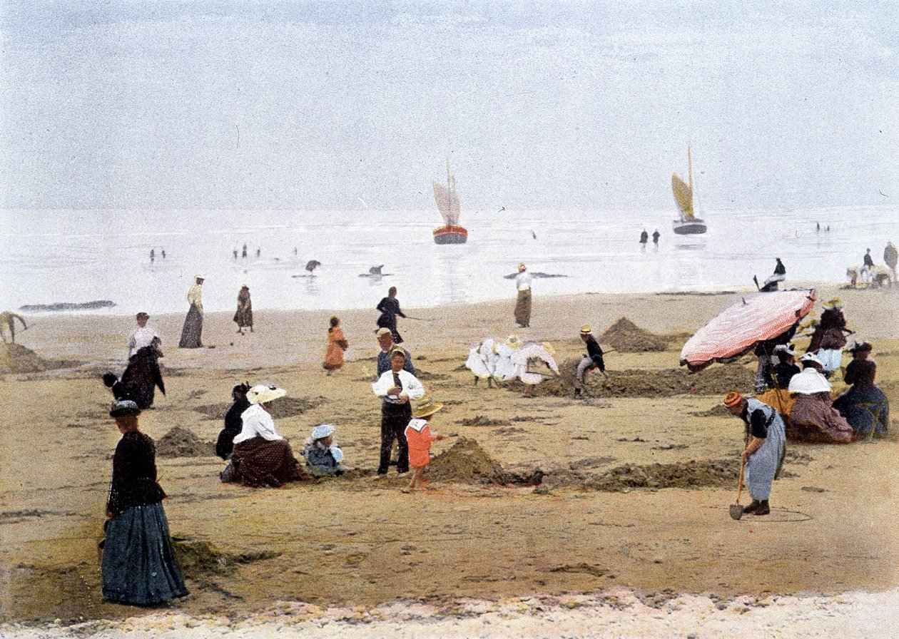 Při odlivu. Rytina Gillot, kolem roku 1900. od Charles Gillot