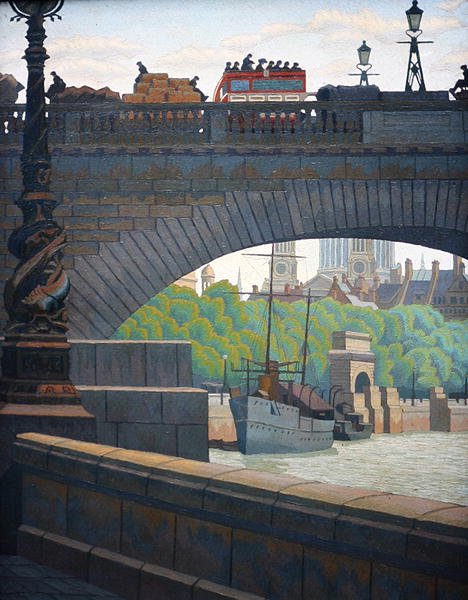 Starý most Waterloo (olej) od Charles Ginner