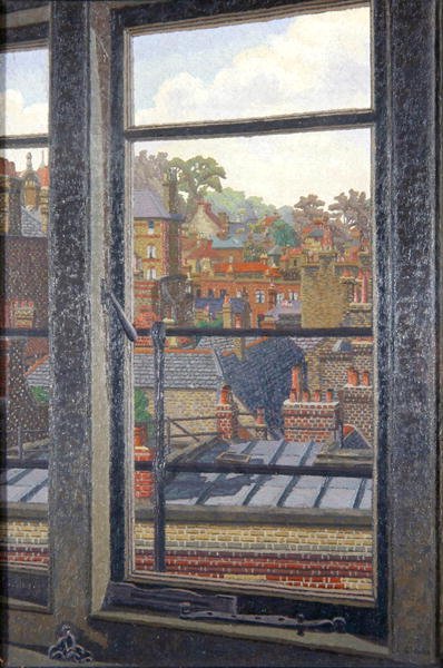 Střechy (olej na plátně) od Charles Ginner