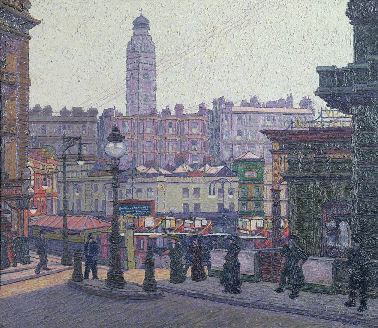 Sunlit Square, Victoria Station od Charles Ginner