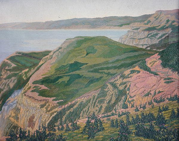 The Dorset Coast, c.1927 (olej) (viz 188661 pro akvarelovou verzi) od Charles Ginner