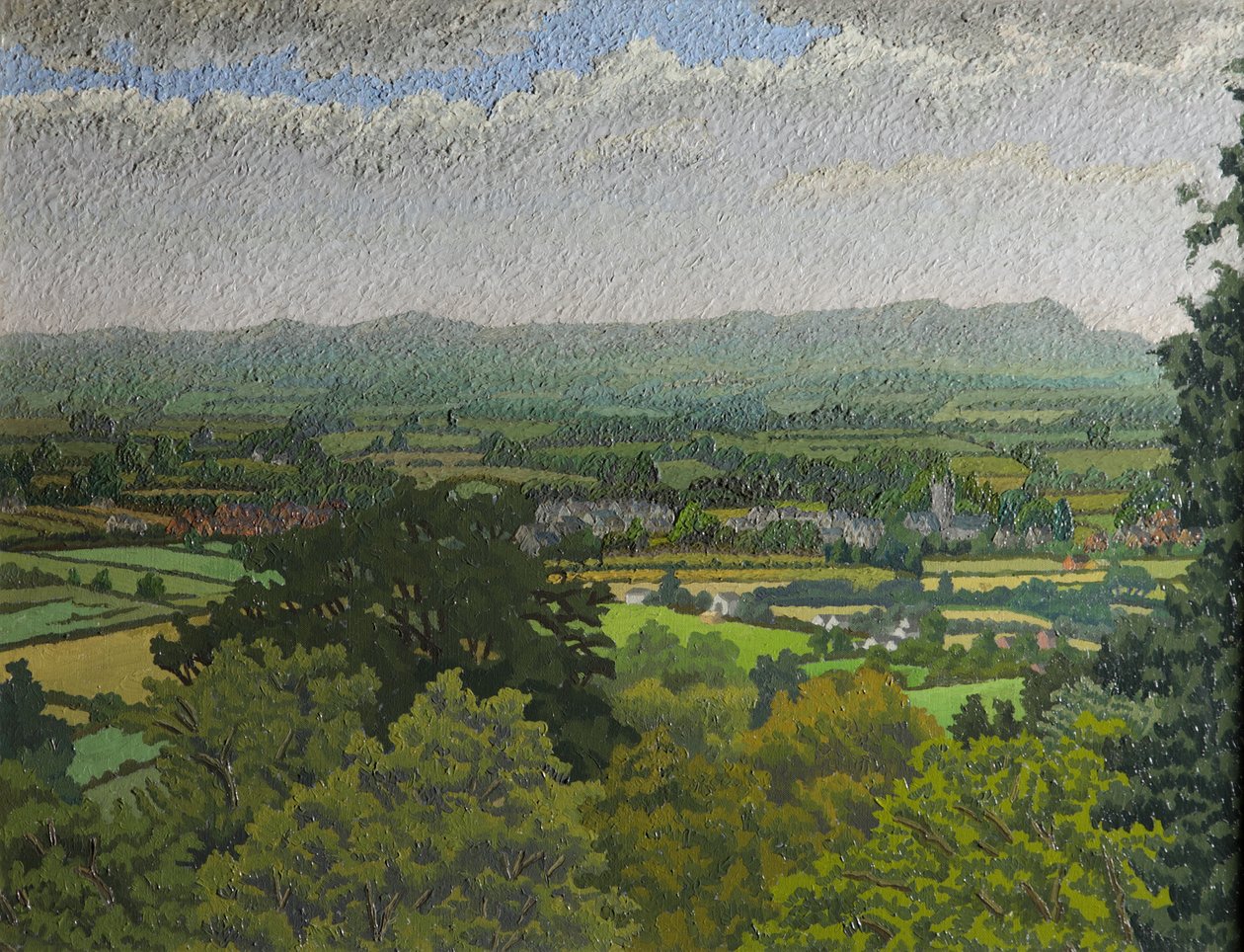 The Malvern Hills, Worcestershire (olej na plátně) od Charles Ginner